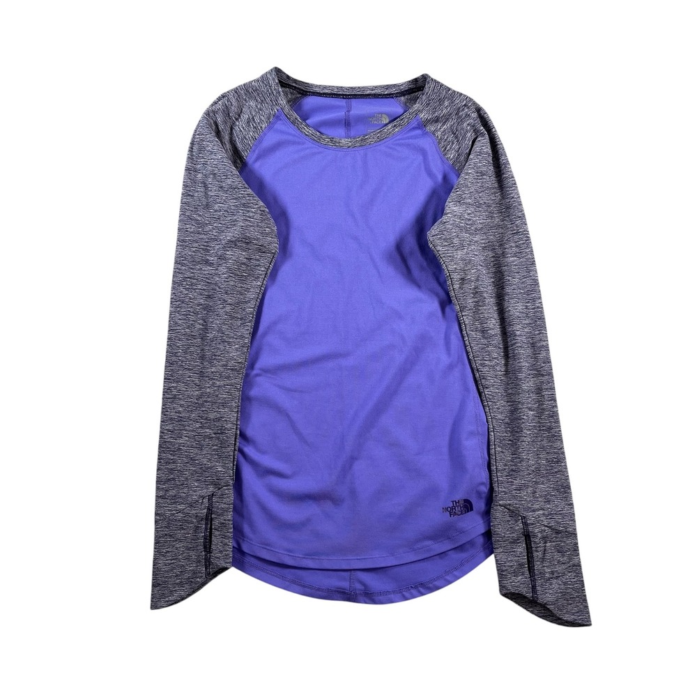The North Face Womens Size S Purple Gray Long Heathered Sleeve Performance Shirt